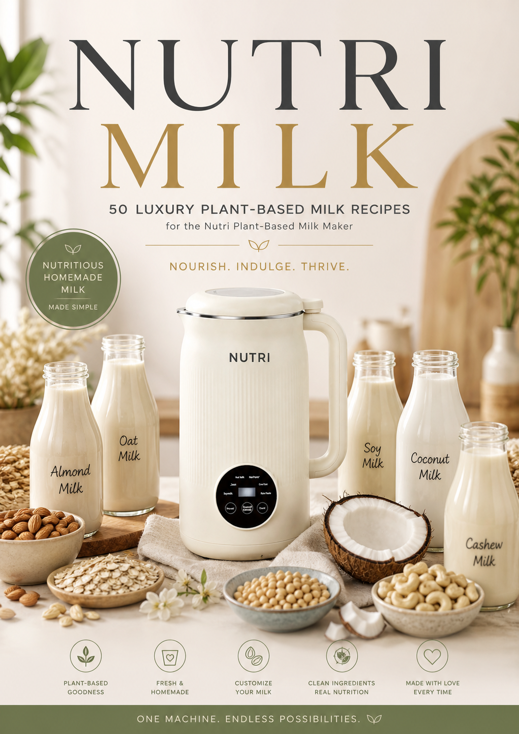 Nutri Milk - Plant-Based Milk Recipe Ebook